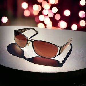 Vintage LANVIN Aviator Sunglasses Burgundy Black Case Cloth LV 2101 C 03 France